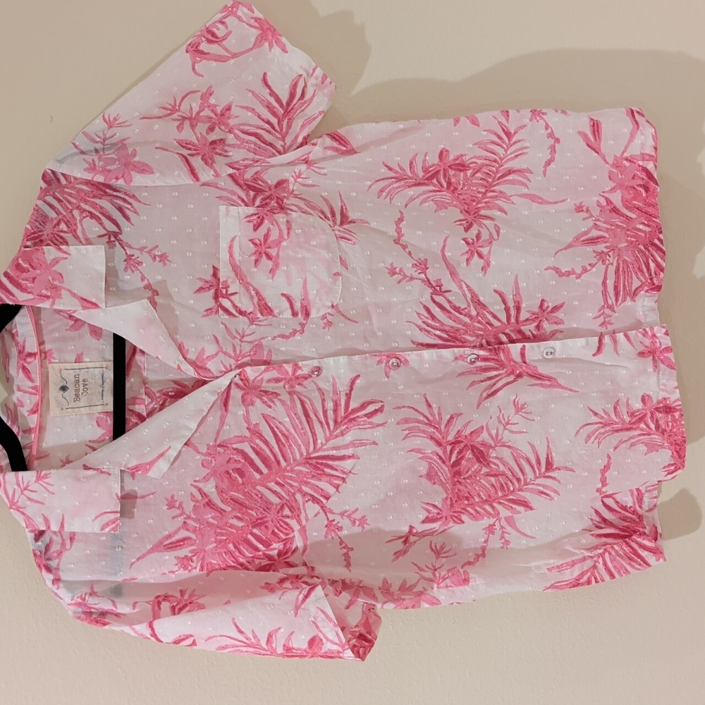 Beacon Cove 100% Cotton Pink Floral Pajamas Size M - Picture 6 of 12